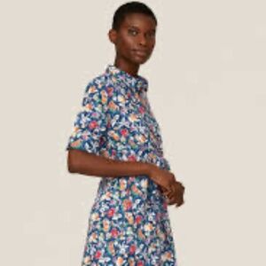 Ralph Lauren Polo Linen Floral Collared Shirt Dress  Size 2